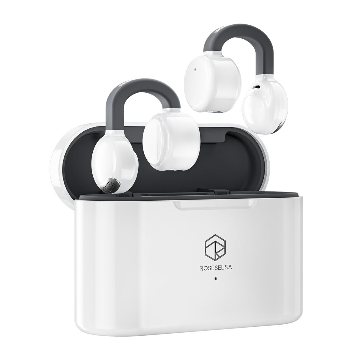 ROSESELSA OpenFree Ear Clip True Bluetooth Wireless Open Ear Earbuds Headphones Lightweight Comfort Fit Sports Running Earbuds
