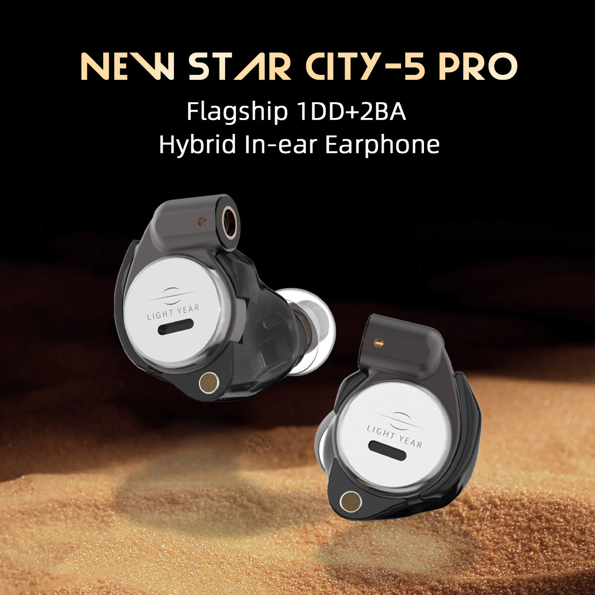 ROSESELSA Star City 5 Pro 1DD+2BA IEMs HiFi in-Ear Wired Earphones Monitor Headphones for Audiophile with Detachable Cable