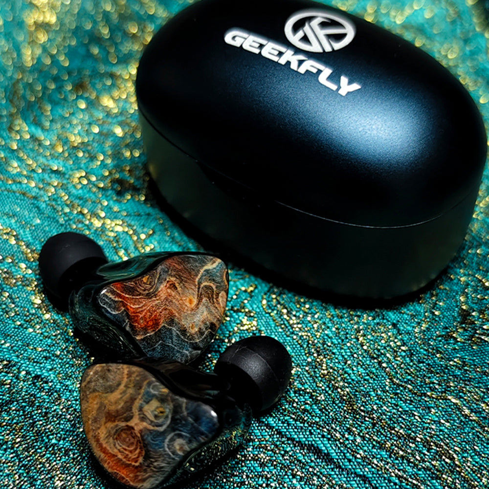 GEEKFLY Amazing GF01 TWS IEMs HIFI Bluetooth Wireless In-ear Earphones QCC3091 Gaming Monitor Headphone with Audio DAC AMP