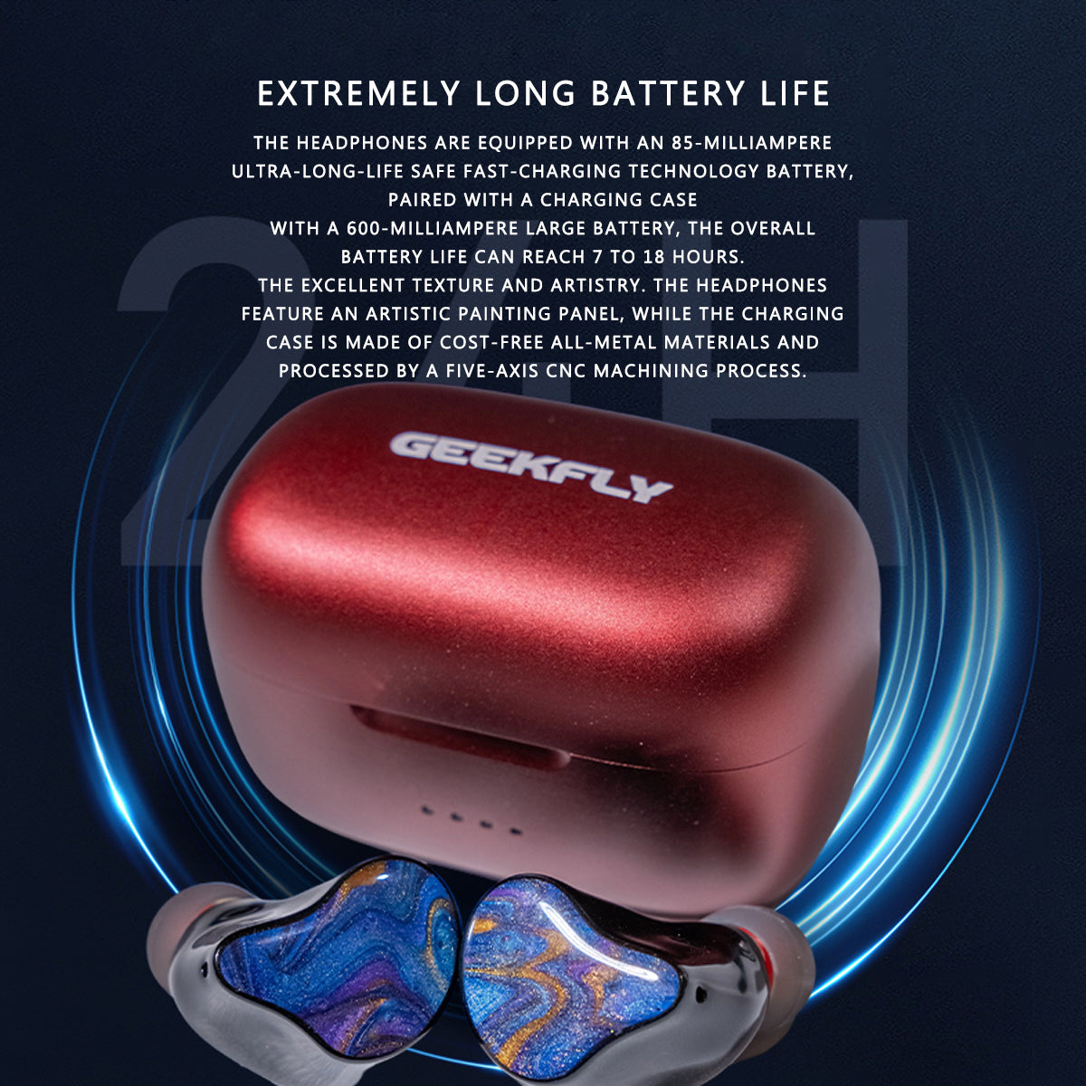 GEEKFLY VITAS 2BA+2PZT+Planar+DD HIFI TWS Bone Conduction Bluetooth Wireless Gaming Music Earbuds Earphone with Audio DAC AMP