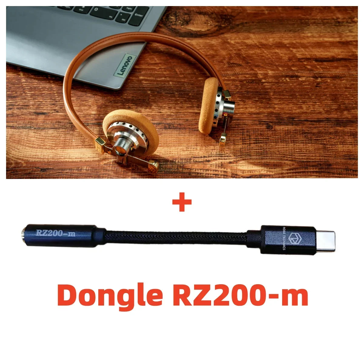 ROSESELSA Distant Mountain Retro Over Ear HiFi Headsets OOTD Vintage Metal Wired Headphones with MMCX 3.5mm Plug