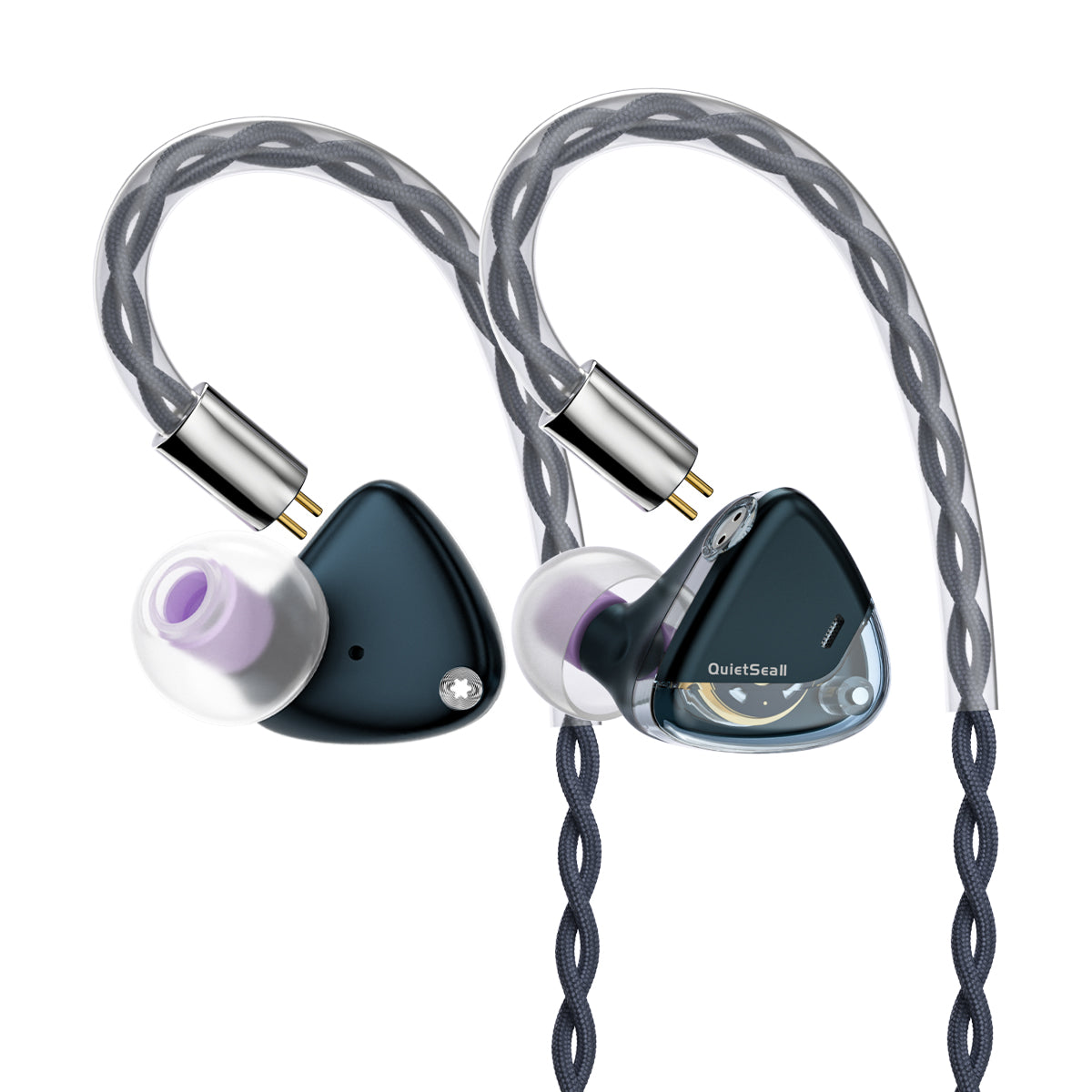 ROSESELSA QuietSea II Dynamic Diaphragm Driver IEM HIFI Wired in Ear Earphones Monitors with Module Cable