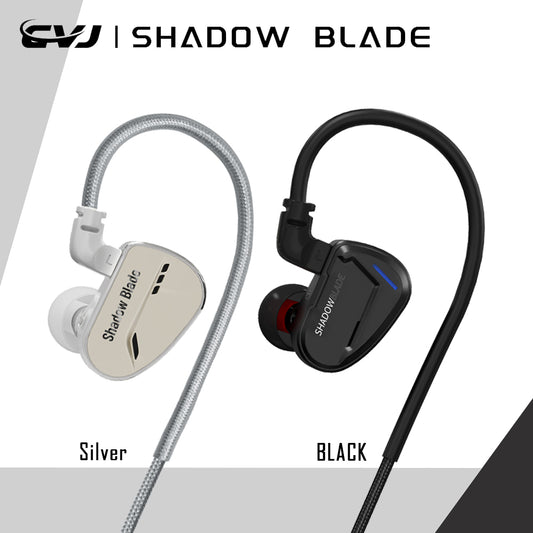 CVJ Shadow Blade HIFI внутриканальные проводные наушники Динамический драйвер + вибрационный блок с настраиваемыми трубками HD микрофон Вибрация Музыка Игровые IEM 