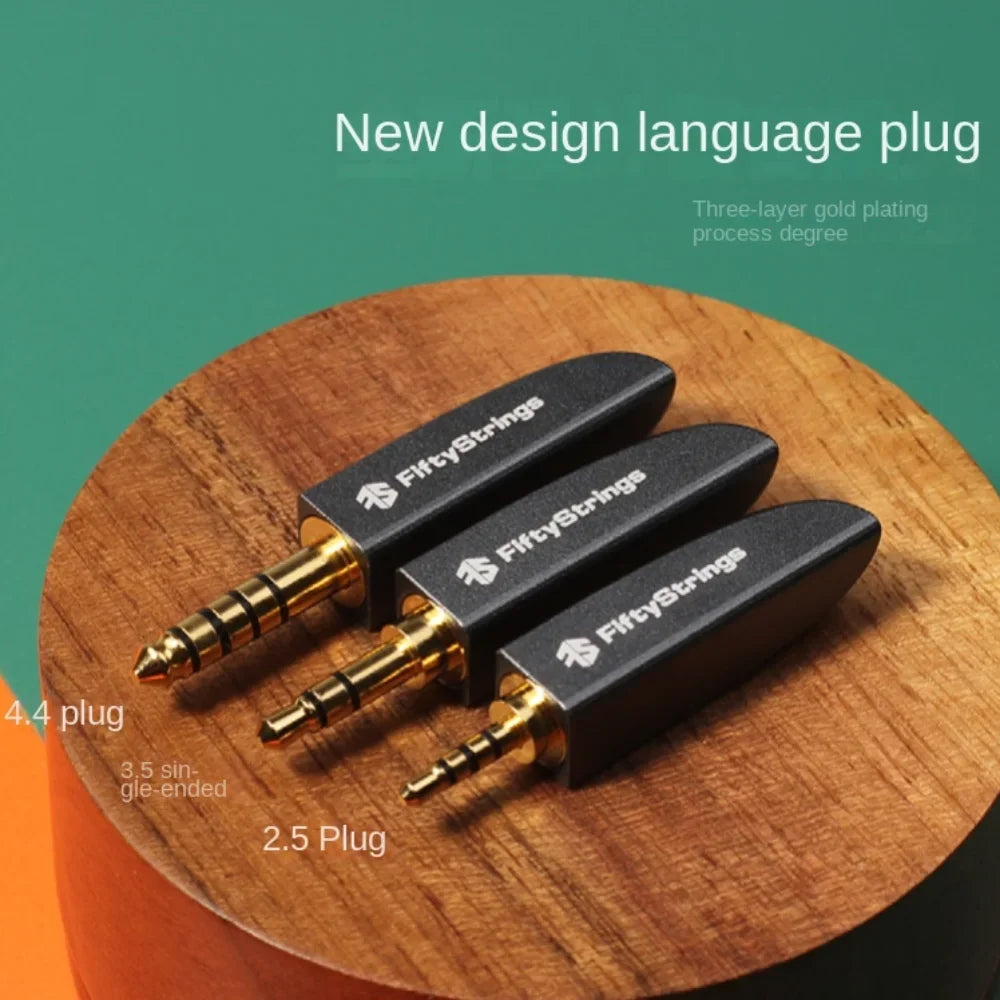 FiftyStrings Assassin Headphone Upgrade Balanced Cable Wanlong Upocc Copper-Silver Hybrid 8 Core 26awg Strand Cable Case Airpod 