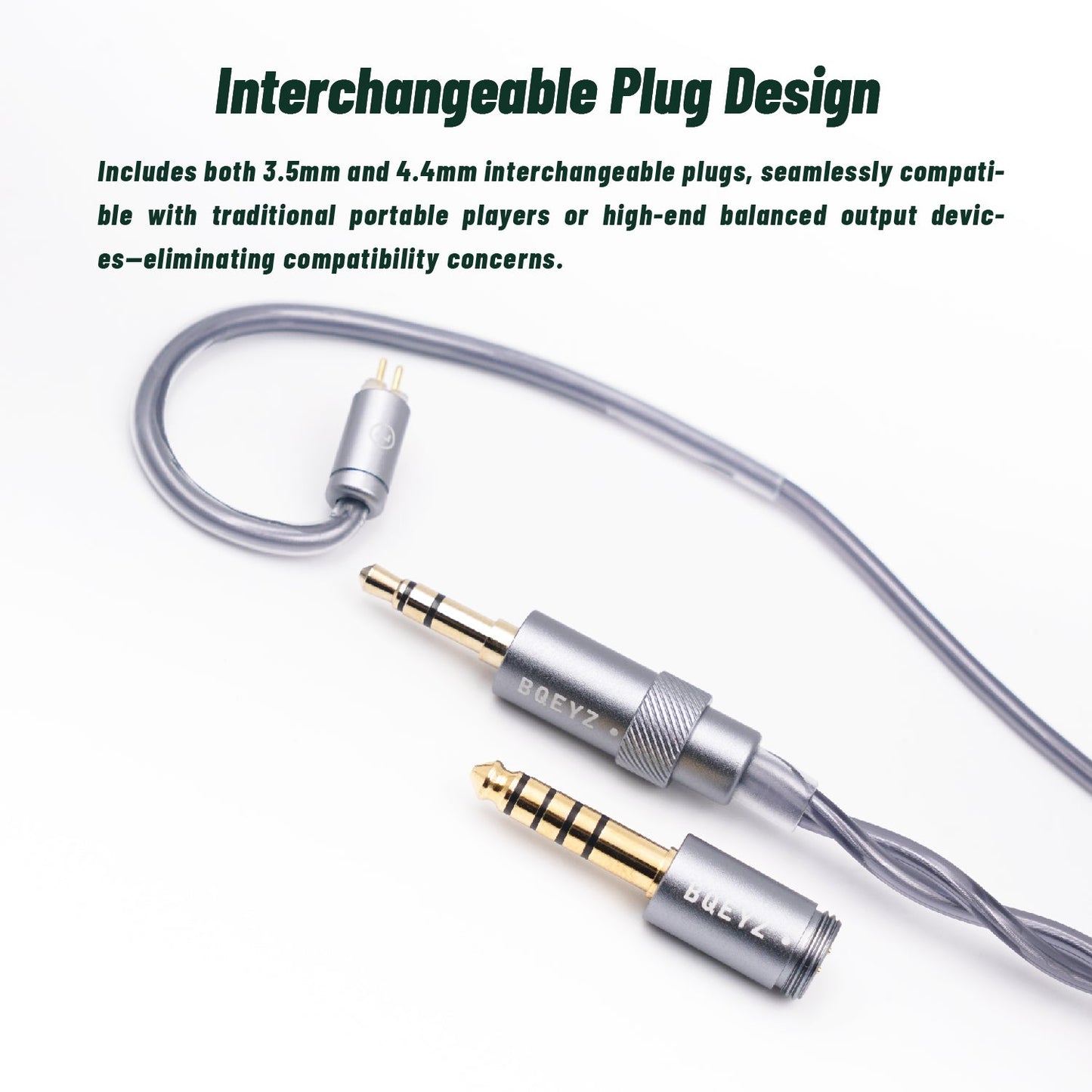 BQEYZ NI HiFi Gaming Wired In - Ear Earphone Dynamic Driver Earbuds with Bio ceramic Diaphragm Interchangeable Plugs 3.5+4.4mm - HIFICHOI