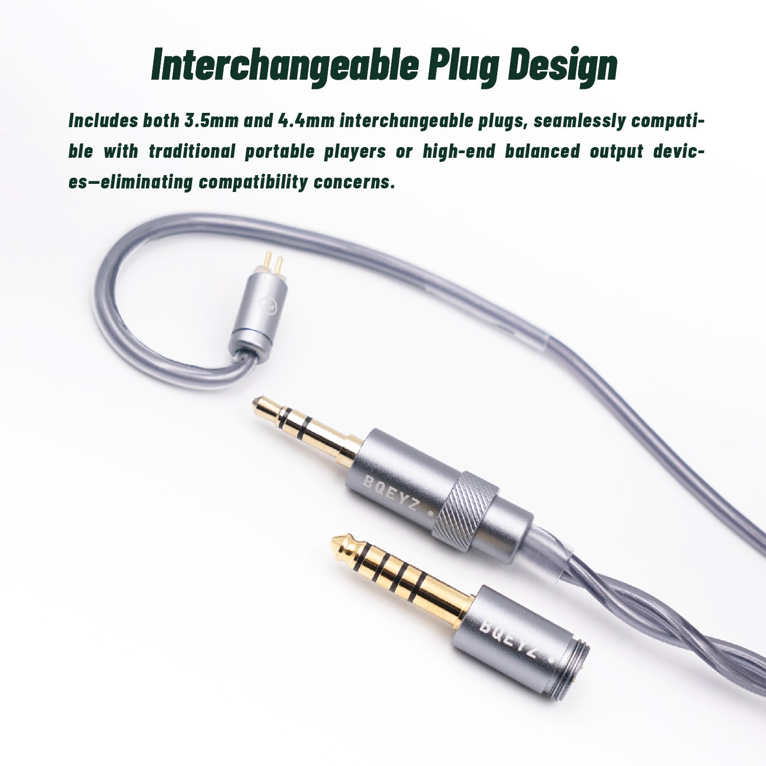 BQEYZ NI HiFi Gaming Wired In - Ear Earphone Dynamic Driver Earbuds with Bio ceramic Diaphragm Interchangeable Plugs 3.5+4.4mm - HIFICHOI