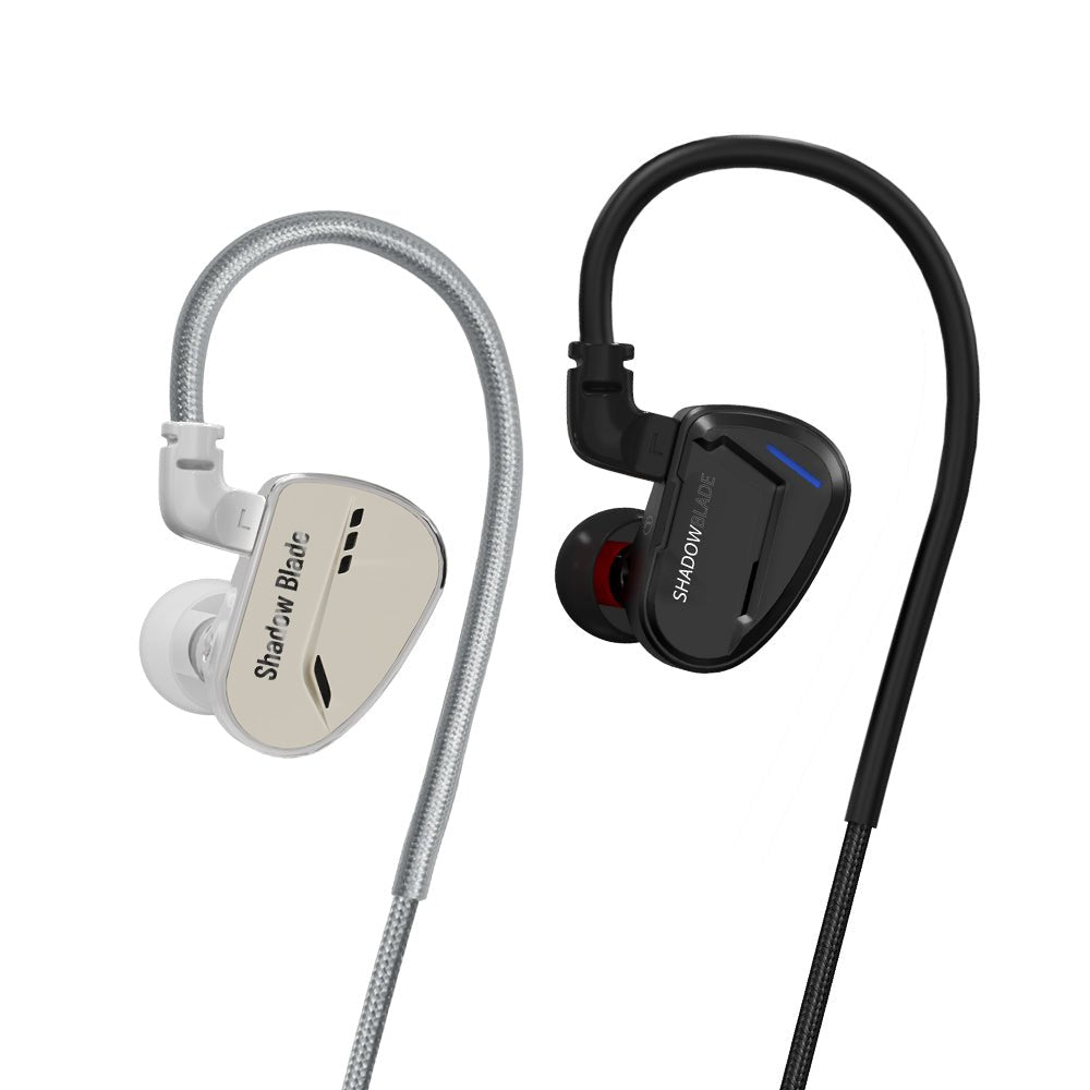CVJ Shadow Blade HIFI in - ear Wired Earphones Dynamic Driver + Vibration Unit with Tuning Tubes HD MIC Vibration Music Gaming IEM - HIFICHOI