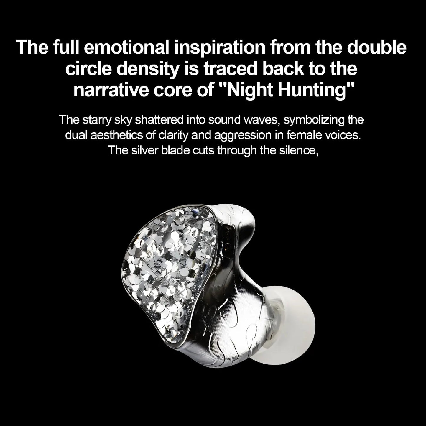 EarAcoustic Audio VSA MAX IEMs Full - width Titanium Diaphragm Tesla Dynamic Wired HIFI in - ear Earphone VoidSilver Stalker Monitor - HIFICHOI