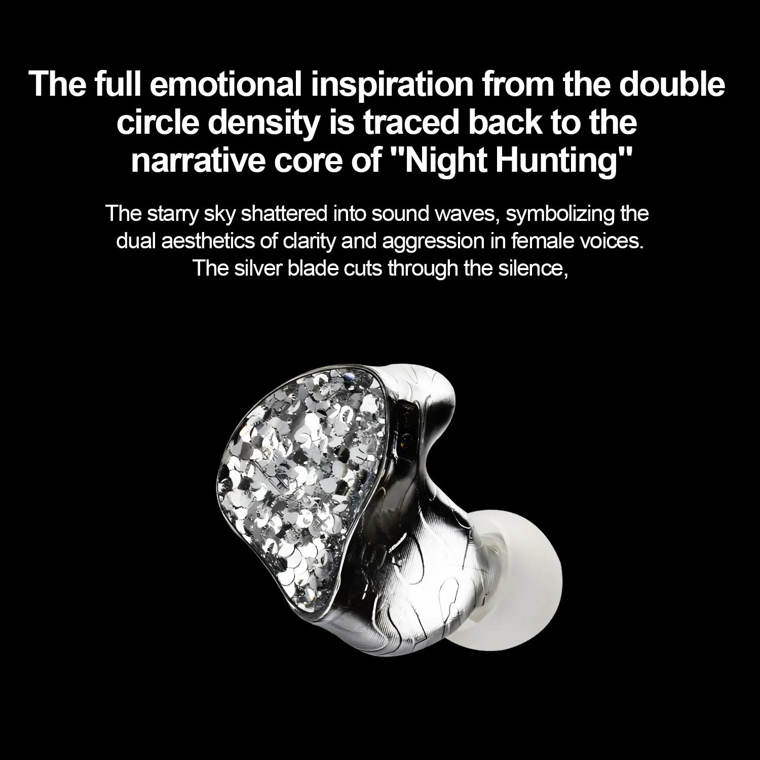 EarAcoustic Audio VSA MAX IEMs Full - width Titanium Diaphragm Tesla Dynamic Wired HIFI in - ear Earphone VoidSilver Stalker Monitor - HIFICHOI