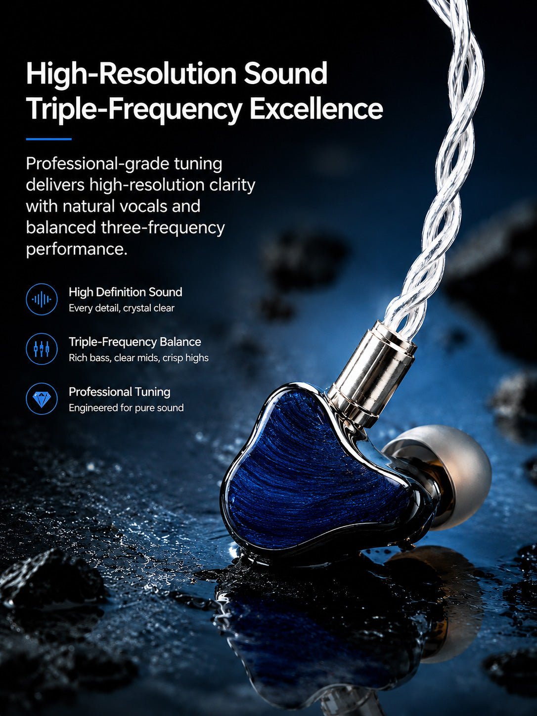 Geekwold GK12 Ultra Wired IEMs | 6-Driver Hybrid Hi-Res Earphones