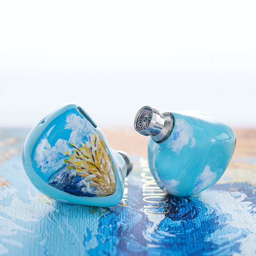 QoA Cloud Scape DD + Planar Hybrid Driver IEMs In - ear HIFI Wired Earphone with 6N Monocrystalline Silver - Plated Copper Cable - HIFICHOI