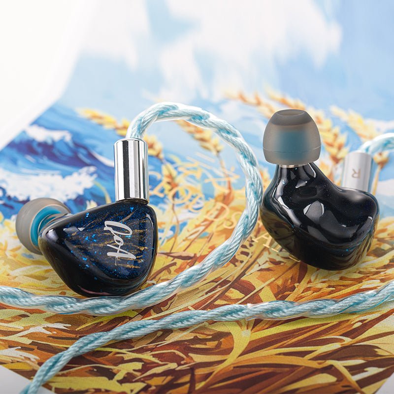 QoA Cloud Scape DD + Planar Hybrid Driver IEMs In - ear HIFI Wired Earphone with 6N Monocrystalline Silver - Plated Copper Cable - HIFICHOI