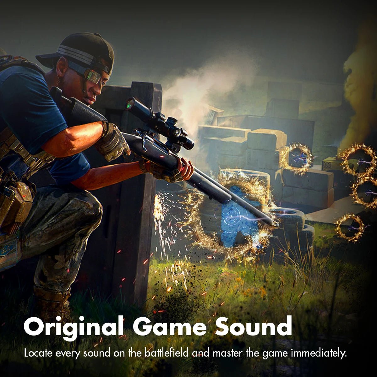 ROSESELSA Photon Pro Gaming IEM In - ear HiFi Wired Earphone 8mm HD Dynamic Driver Original Sound Engine eSports Monitor Headphone - HIFICHOI