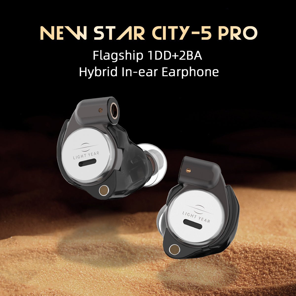 ROSESELSA Star City 5 Pro 1DD+2BA IEMs HiFi in - Ear Wired Earphones Monitor Headphones for Audiophile with Detachable Cable - HIFICHOI