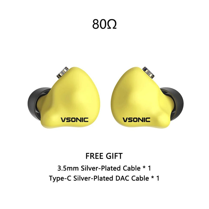 VSONIC Iceberg 80Ω HiFi IEMs | High Sensitivity + Dual Cables | HIFICHOI